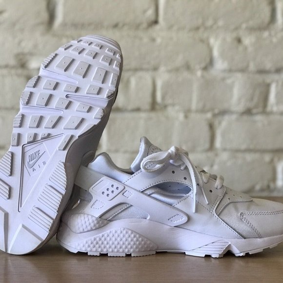 Nike Air Huarache Triple White Womens 11/ Mens 9.5 Sneakers Shoes Pure P… - Picture 9 of 10